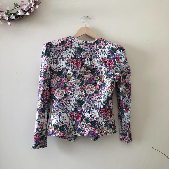 John Roberts Vintage Floral Shirt Dress Two Piece Size 5 / 6 - Picture 3 of 13